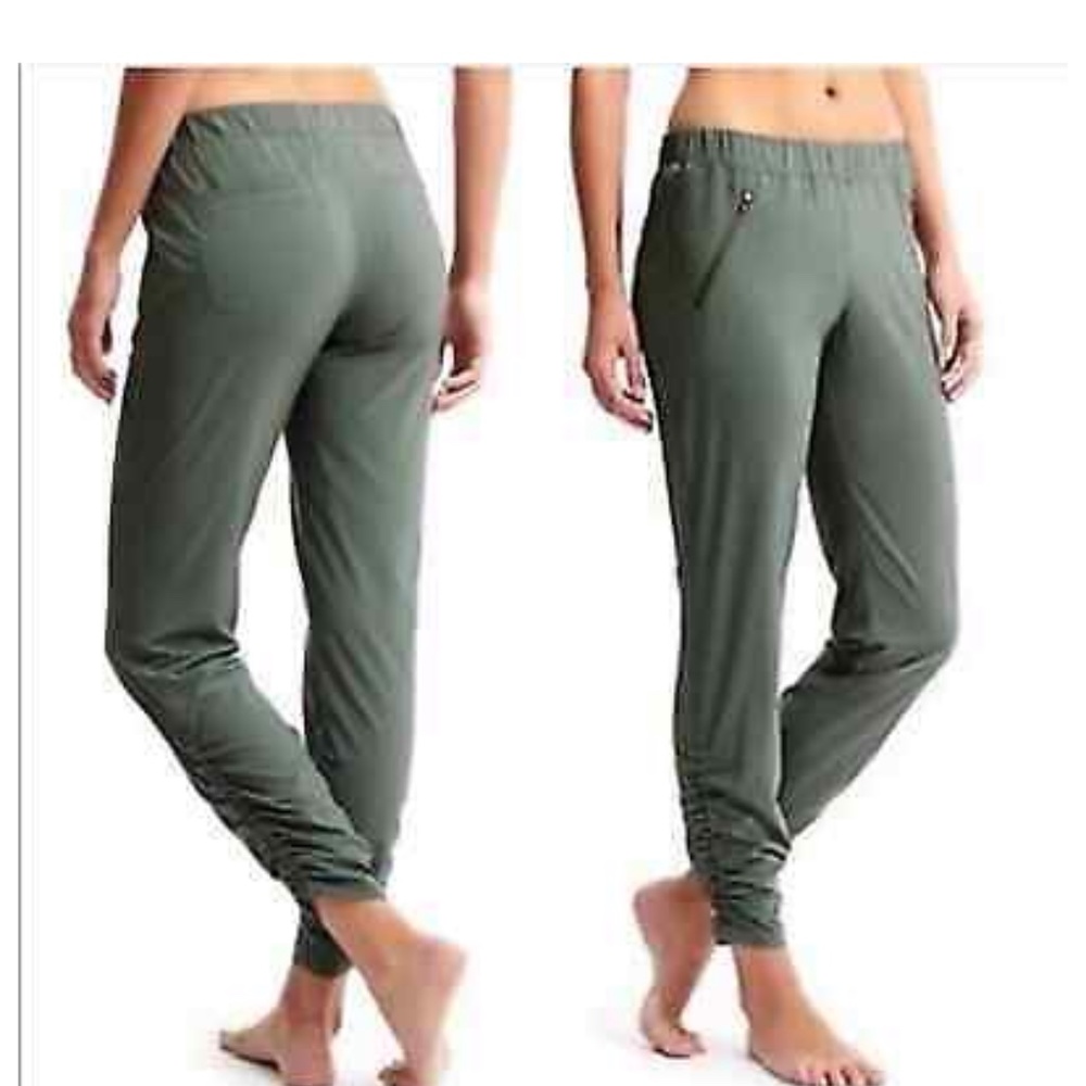 Athleta Aspire Ankle Pants Olive Green